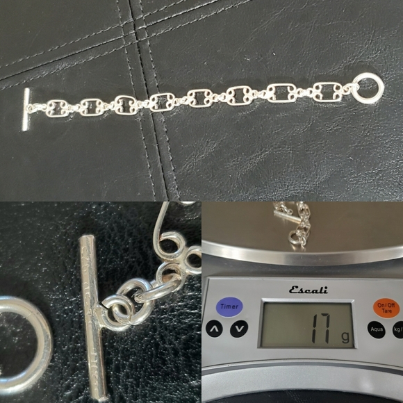 Sterling Silver 925 Bracelet made in Mexico - Picture 2 of 4